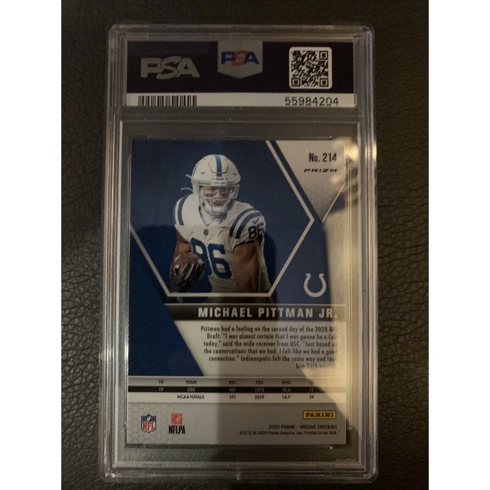 Mosaic Michael Pittman JR Rookie - Reactive Green Rookie - PSA 10